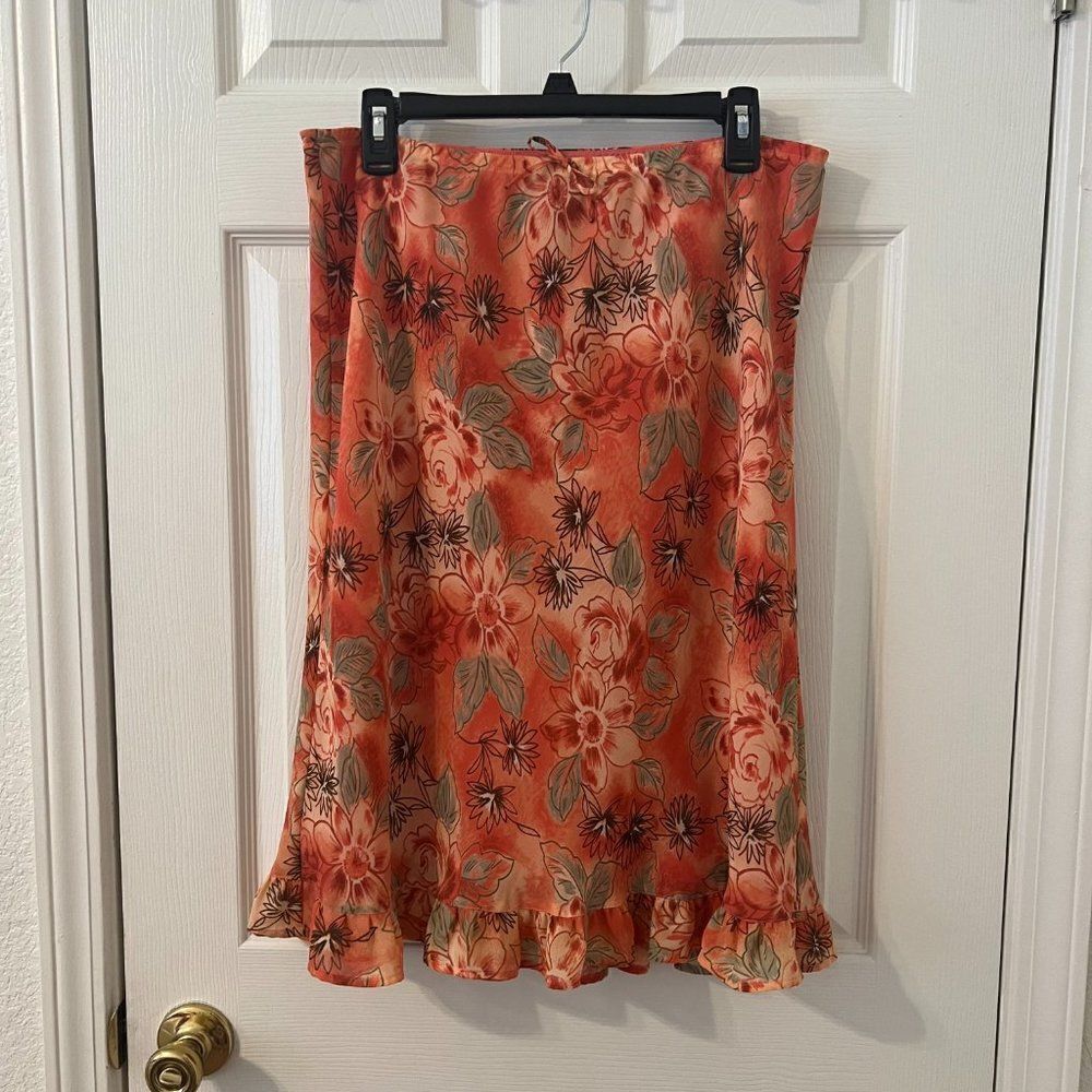 Style & Co Midi Skirt W/Elastic Waist Size 12
